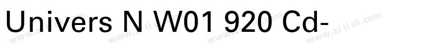 Univers N W01 920 Cd字体转换